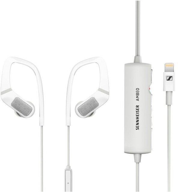 Наушники Sennheiser Ambeo Smart Headset, Lightning, белый/серый