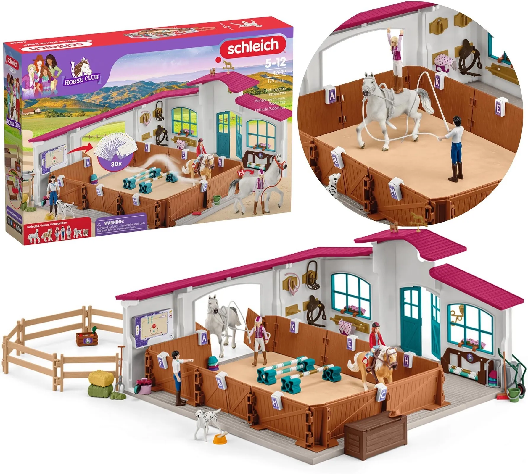 Игровой набор Schleich Horse Club Конная арена для лошадей с аксессуарами (42639)