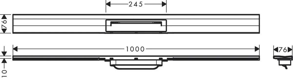 Внешний сливной элемент Hansgrohe RainDrain Flex 56053000