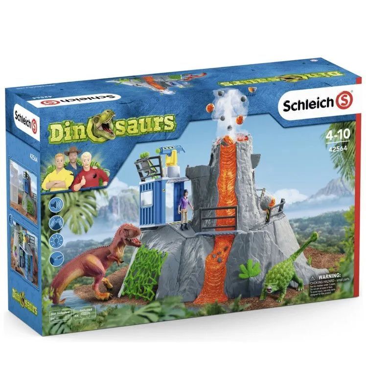 Игровой набор "Большая экспедиция на вулкан" Schleich Dinosaurs/ для детей от 4 лет/ Шляйх 42564