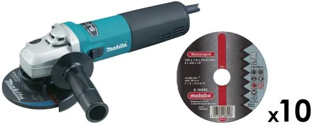 Угловая шлифовальная машина Makita GA5040C 1400 Вт, защитный кожух и боковая рукоятка