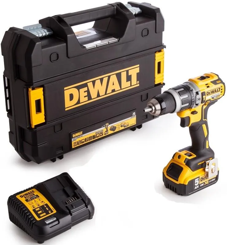Аккумуляторная ударная дрель-шуруповерт DeWalt DCD796P1, с 1 АКБ и ЗУ