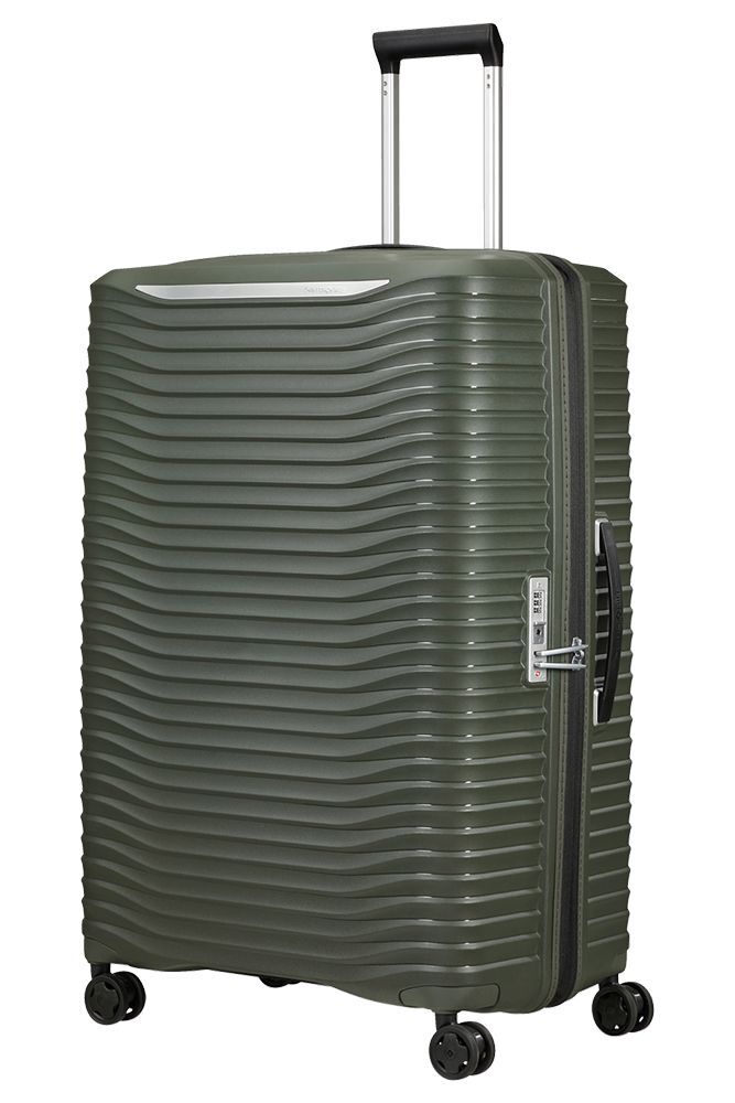 Чемодан на колесах с амортизацией Samsonite Upscape Spinner 81 см Expandable 133/145 л, зеленый