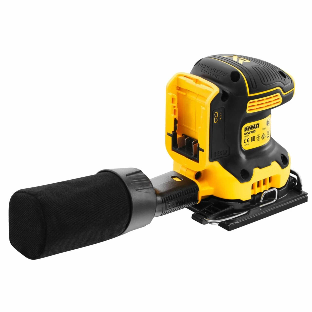 Аккумуляторная плоскошлифовальная машина DeWalt (DCW200N), без АКБ и ЗУ