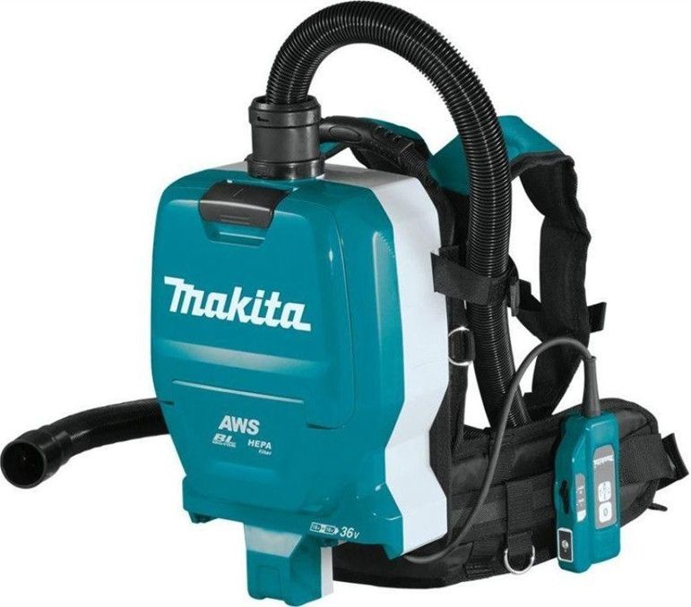 Пылесос ранцевый аккумуляторный Makita 2*18V Li-Lon, без аккумулятора