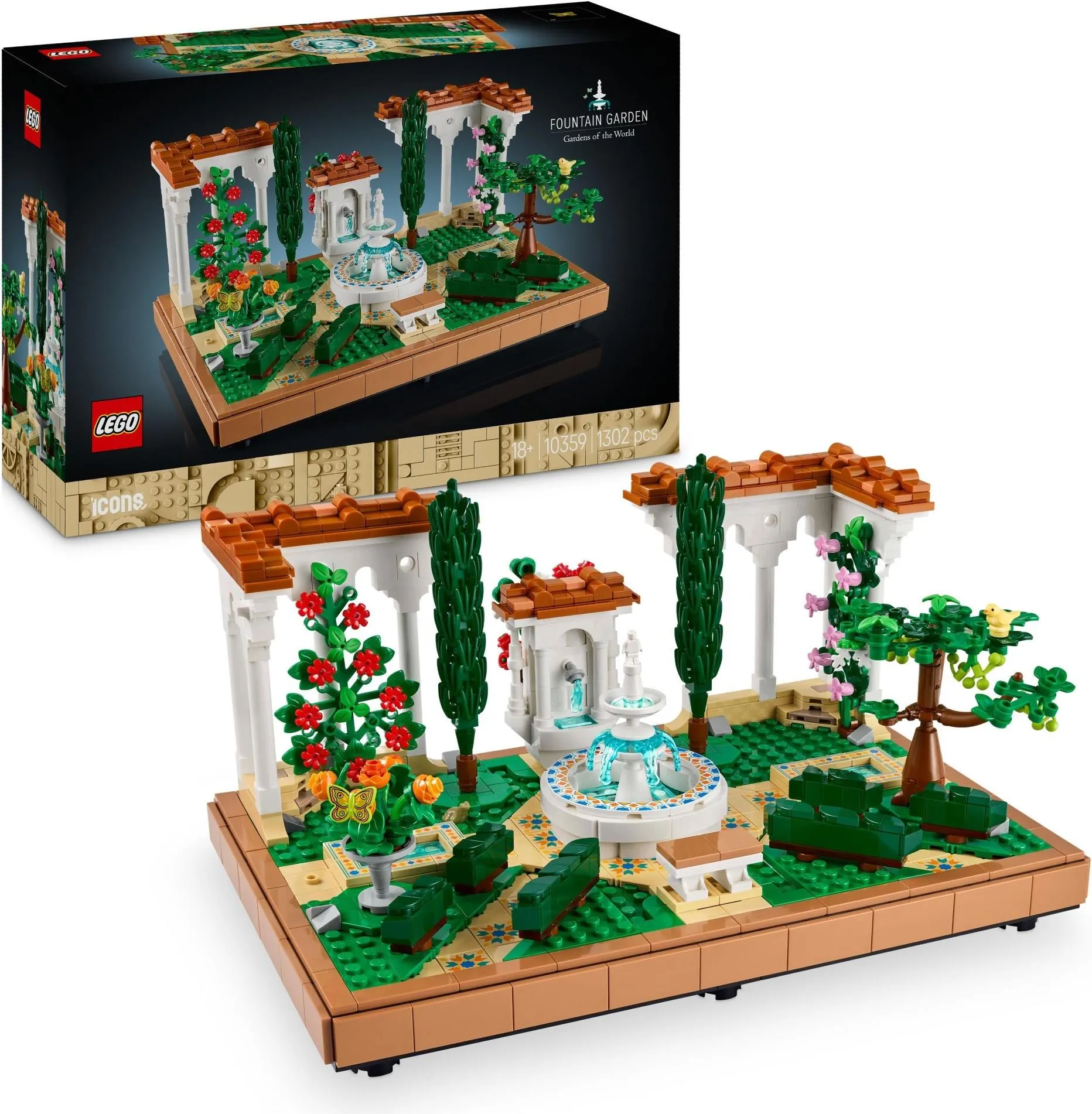 Конструктор LEGO Icons Фонтан в саду 10359