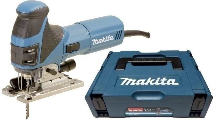 Проводная пила лобзиковая Makita 4351FCTJ 720 Вт с подсветкой в кейсе Makpac