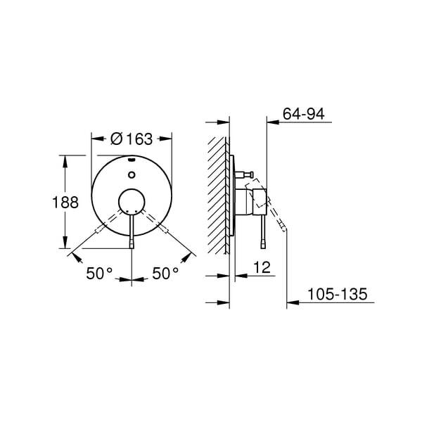 Смеситель Grohe Essence New Hard Graphite 19285A01