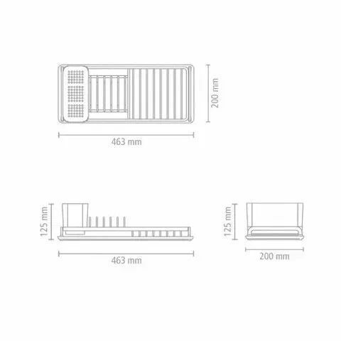 Сушилка для посуды Brabantia 117268, 46.3х20х12.6 см