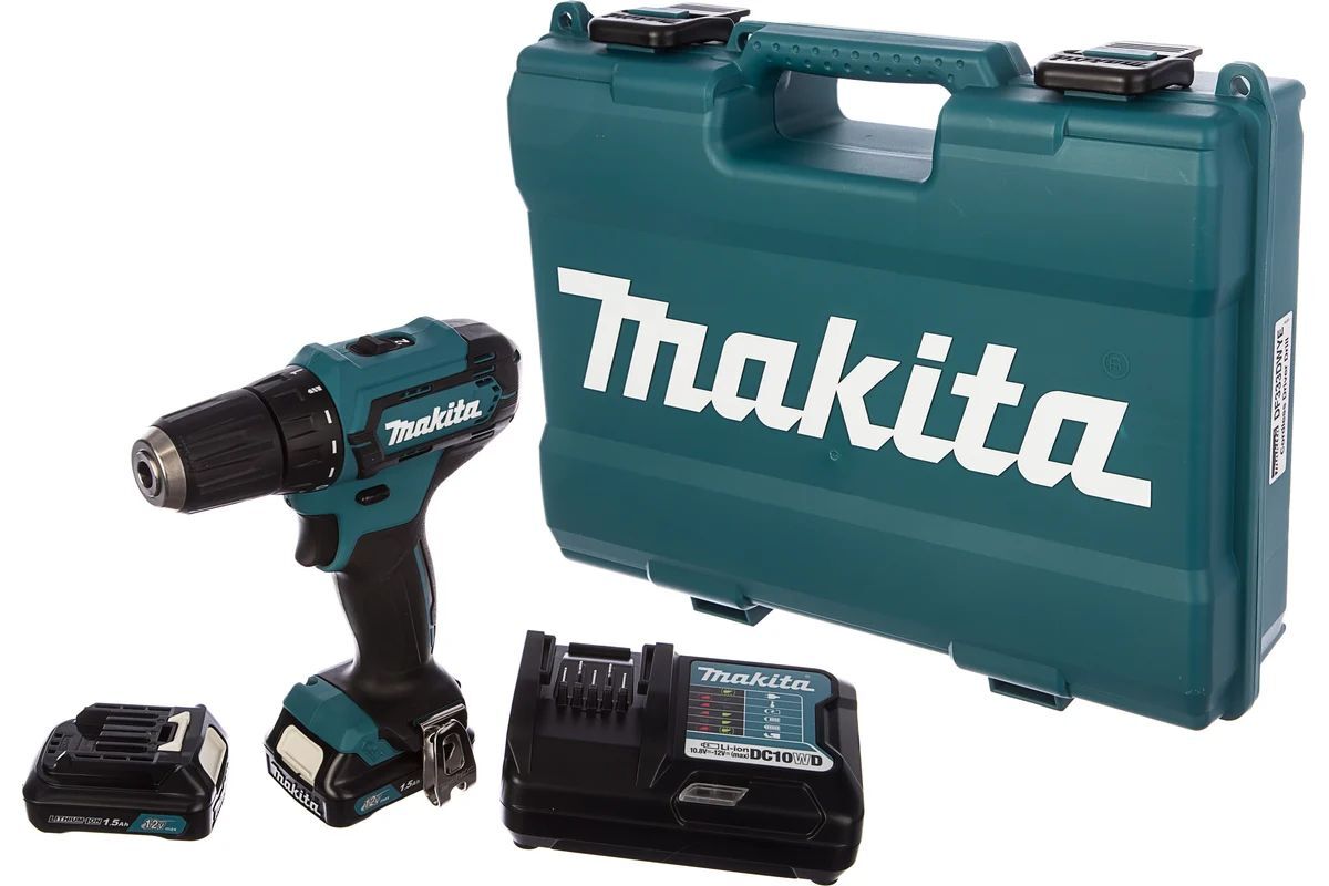 Дрель-шуруповёрт Makita DF332DSME 12V с АКБ 2x4,0 Ah и ЗУ