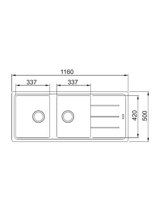 Кухонная раковина Basis BFG 621-116 114.0676.263, оникс