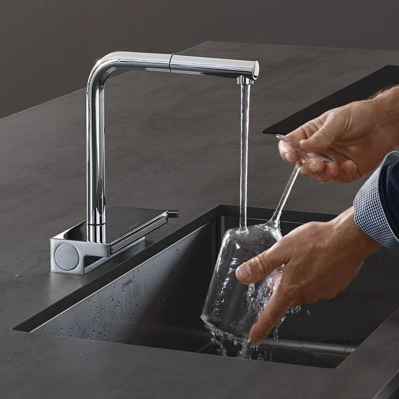 Смеситель для кухни (мойки) hansgrohe Aquno Select M81 73836000 хром