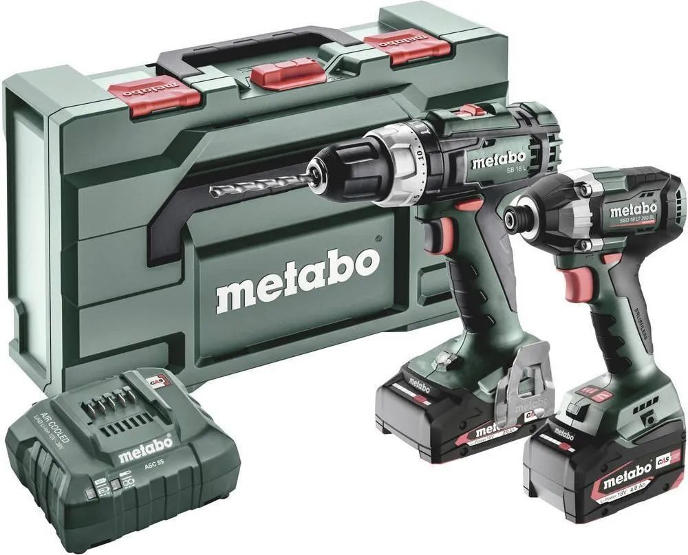 Набор аккумуляторных инструментов Metabo Combo Set 2.8.6 18V (включает BS 18 L BL и SSW 18 LTX)