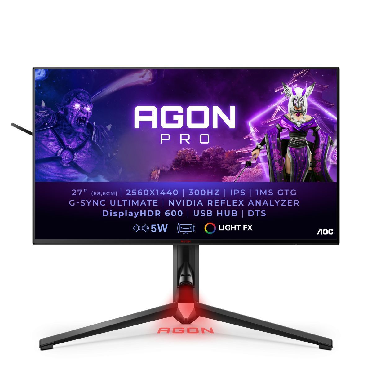 27" Монитор AOC AGON PRO AG274QS, 2560x1440, 300 Гц, IPS, черный