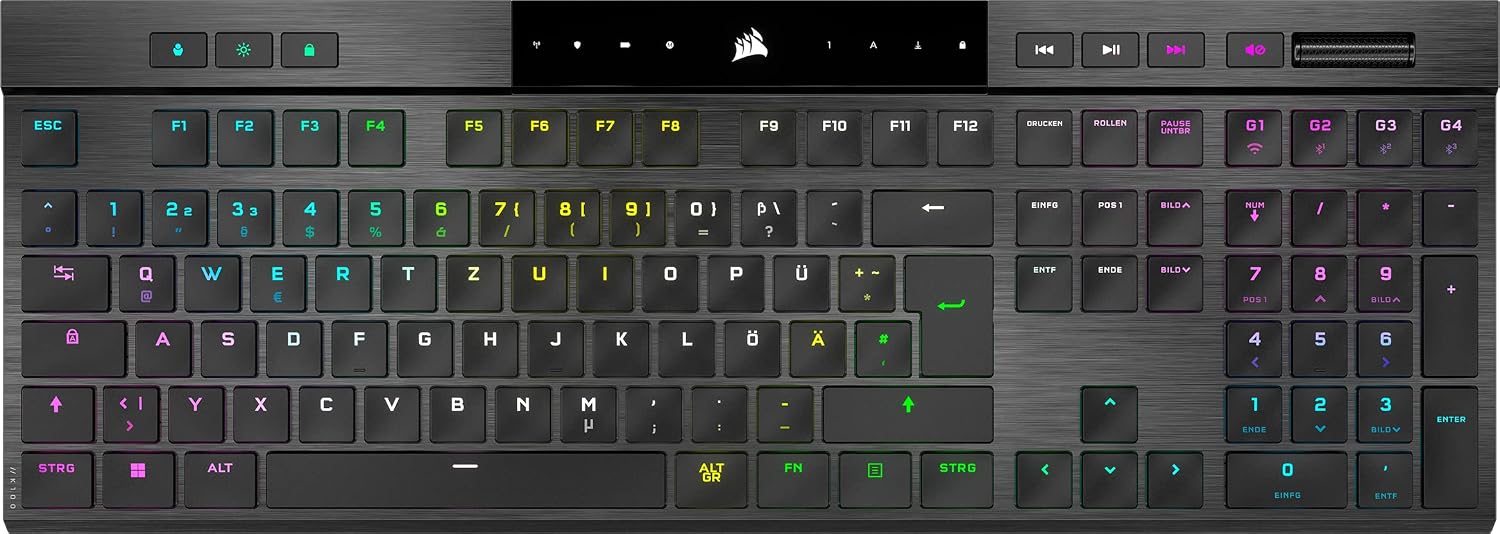 Игровая клавиатура Corsair K100 RGB Air 8039342, черная