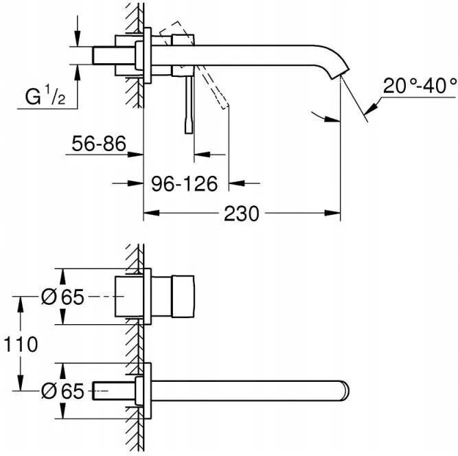 Смеситель Grohe Essence L Steel 29193DC1