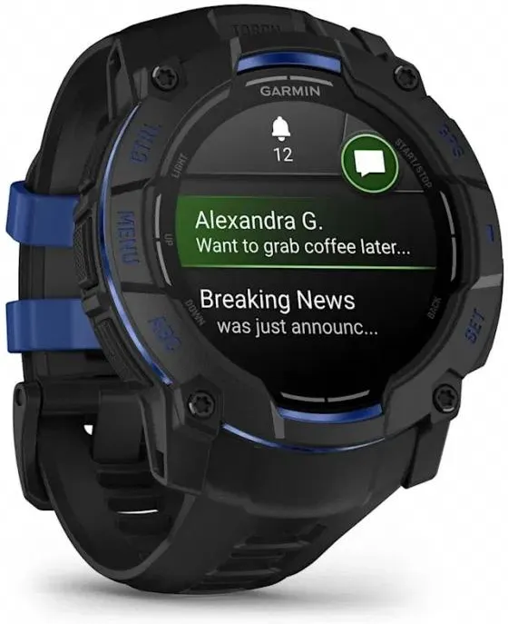 Смарт-часы Garmin Instinct 3 50mm Bolt blue Чёрно-тёмно-синий