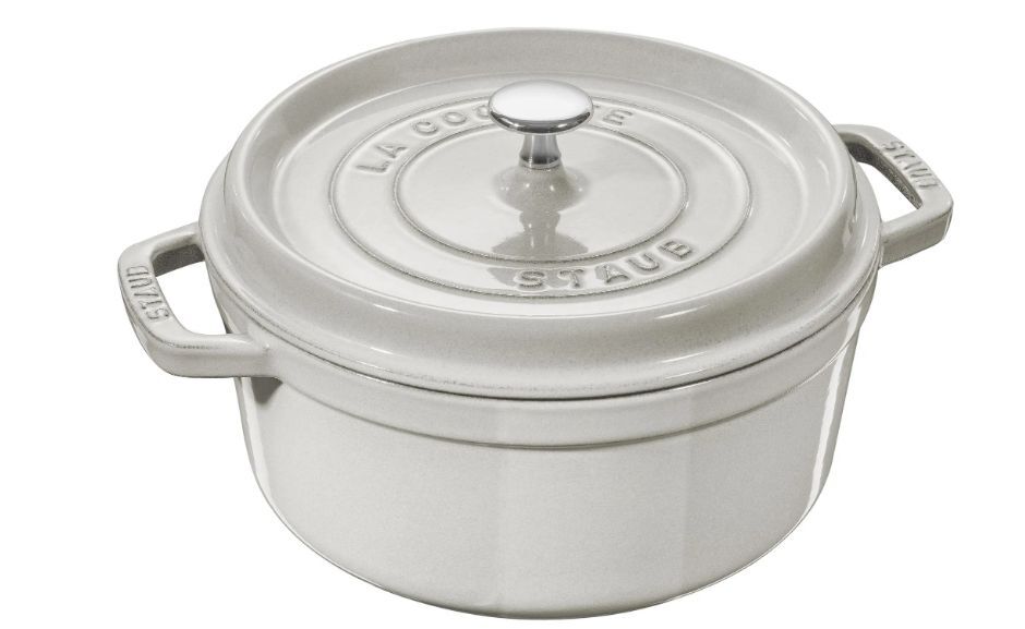 Чугунная кастрюля Staub La Cocotte 6,7 л, белая трюфель 405014140