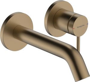 Скрытый смеситель для раковины Hansgrohe Tecturis S 22 5см 73351140, шлифованная бронза