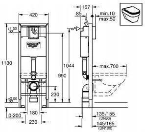 Скрытая рама для подвесного унитаза Grohe Rapid SL 38713001