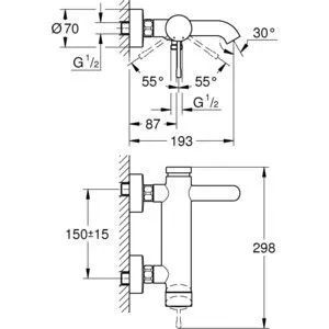 Смеситель для ванны Grohe Essence New 33624001