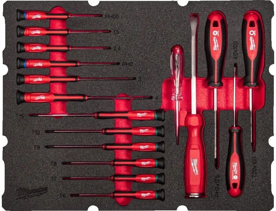 Отвертки прецизионные в наборе 17ед Milwaukee 4932493644