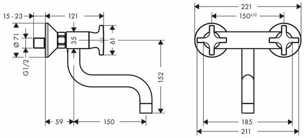 Смеситель для кухни Hansgrohe Logis Classic 71287000 хром