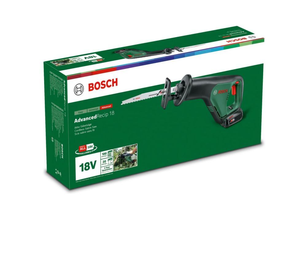 Аккумуляторная сабельная пила Bosch AdvancedRecip 18 (06033B2403)