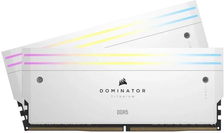 Оперативная память Corsair DDR5 Dominator Titanium Rgb 48Gb (2X24 Gb) White 7000 Mt/S CL36 Intel XMP(CMP48GX5M2B7000C36W)