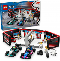 Конструктор LEGO City 60444 F1: гараж и автомобили Mercedes-AMG и Alpine
