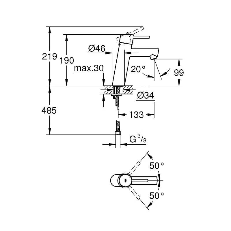 Смеситель для раковины Grohe Concetto 23451001