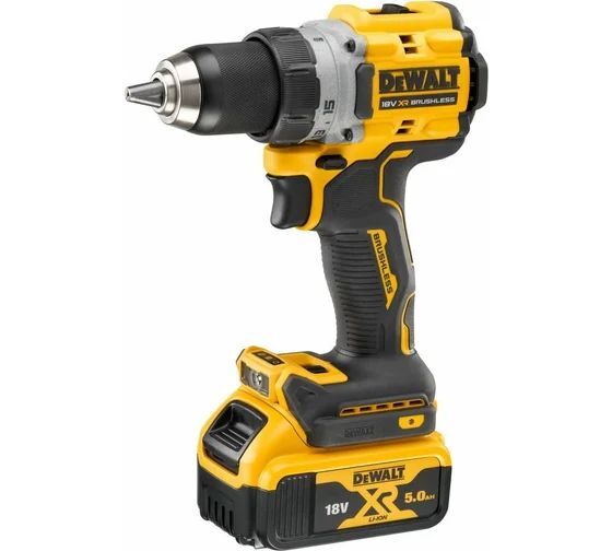 Аккумуляторная дрель-шуруповерт DeWalt DCD800P2TQW, с 2 АКБ 5 Ач и ЗУ, в кейсе
