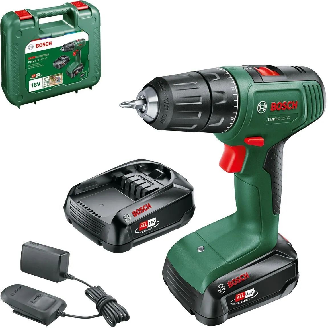 Аккумуляторная дрель-шуруповёрт Bosch EasyDrill 18V-40 (06039D8005)