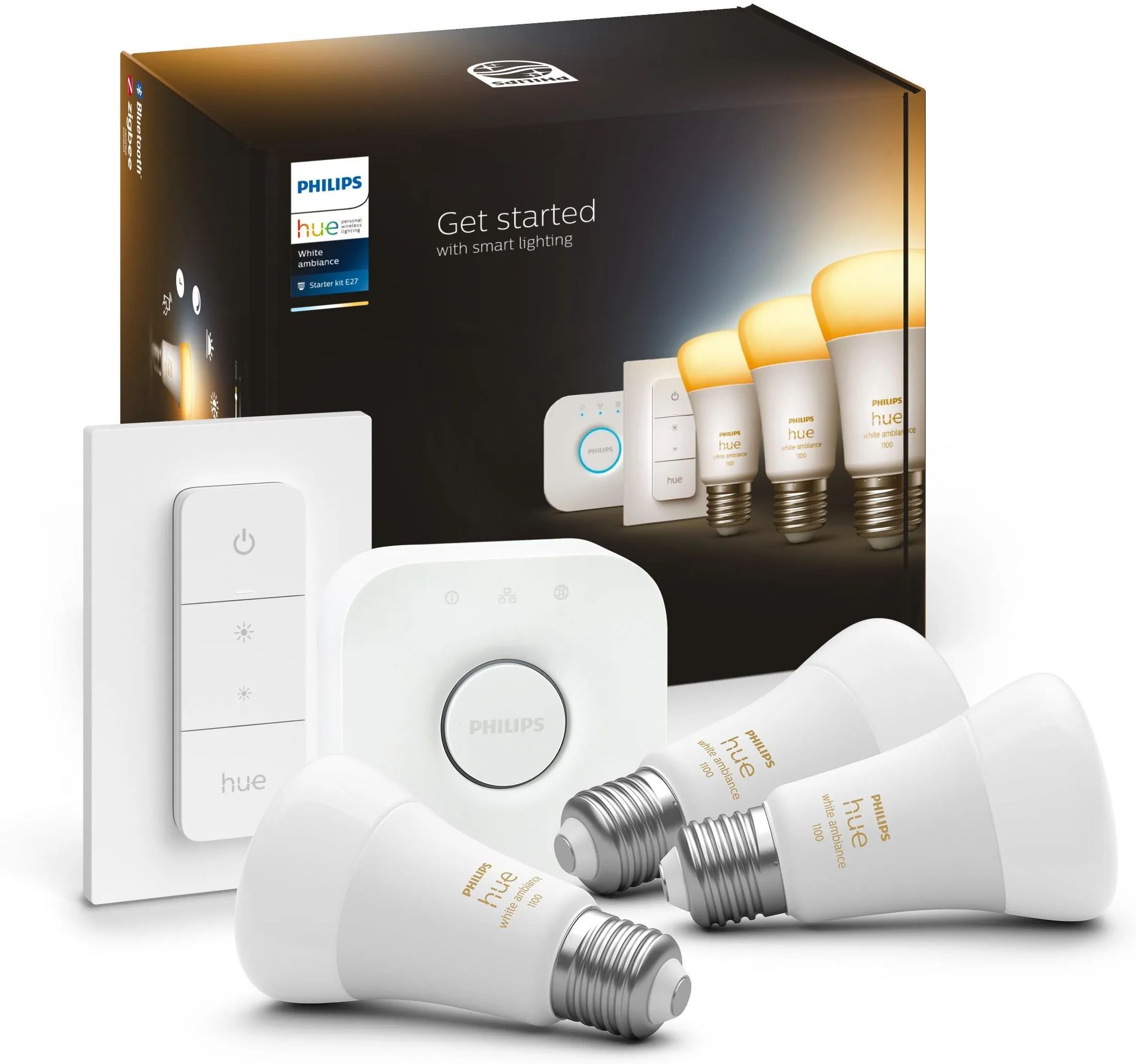 Набор стартовый Philips Hue White Ambiance, 3 шт. E27, 1100 лм (929002468403)