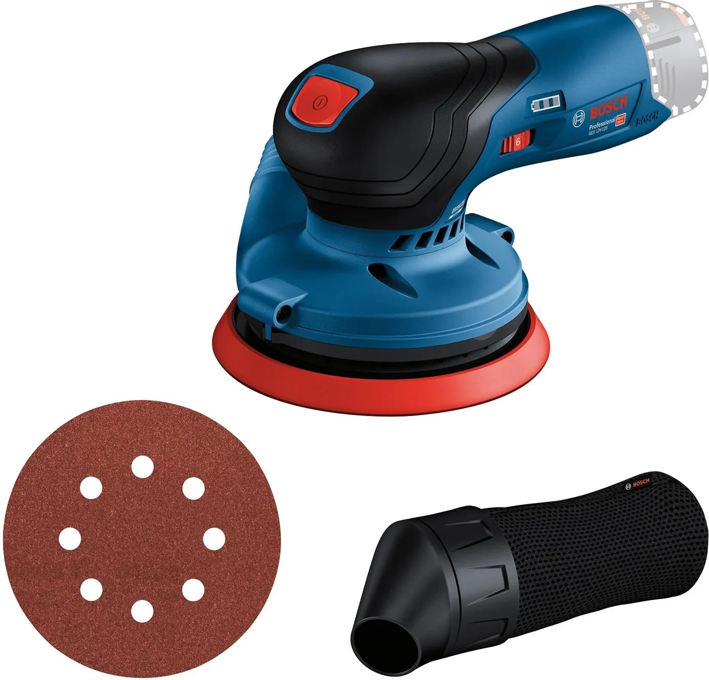 Эксцентриковая шлифовальная машина аккумуляторная Bosch GEX 12V-125 Professional 0601372101