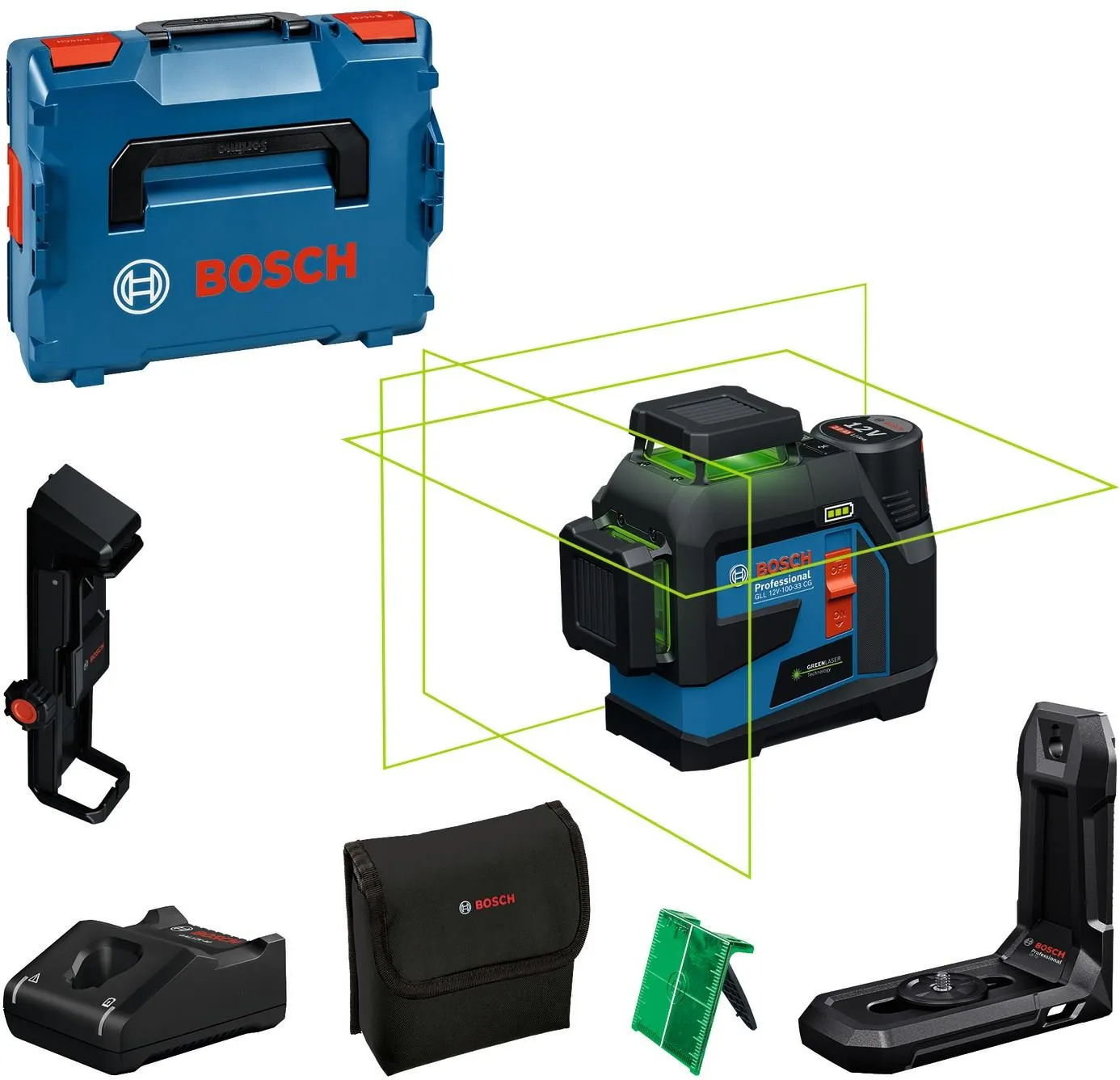 Лазерный нивелир Bosch GLL 12V-100-33 CG 0601065401