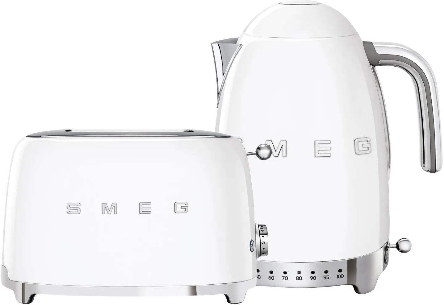 Набор тостер+чайник SMEG TSF01WHEU + KLF04WHEU белый