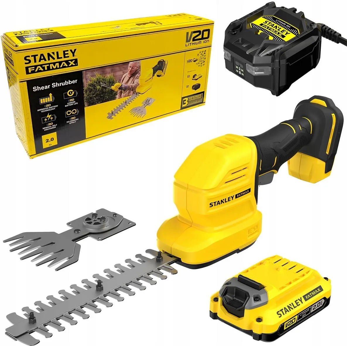 Аккумуляторный кусторез Stanley 18V V20 STCSS20D1QW