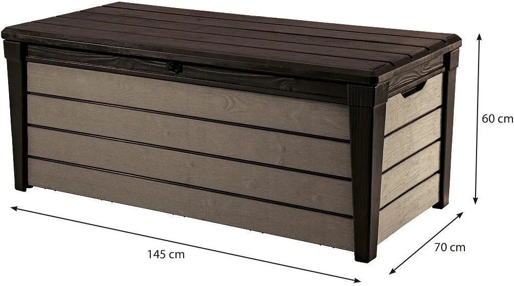 Садовый ящик Keter Brushwood Storage Box 455L, коричневый (17202631)