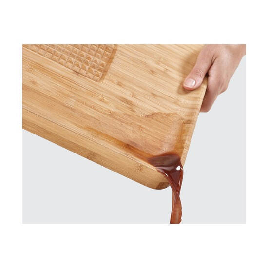 Разделочная доска Joseph Joseph Cut&Carve Bamboo 40x30см, коричневая (60142)