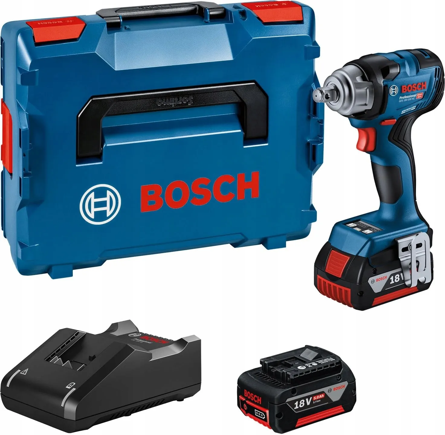 Аккумуляторный ударный гайковерт Bosch GDS 18V-330 HC 06019L5003