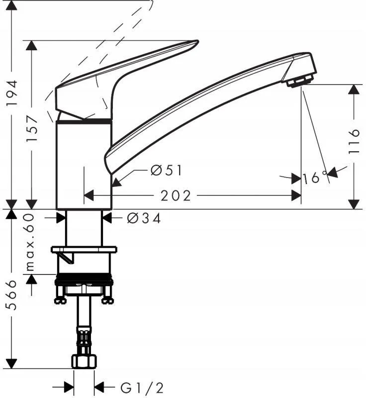 Смеситель Hansgrohe Logis 71830000