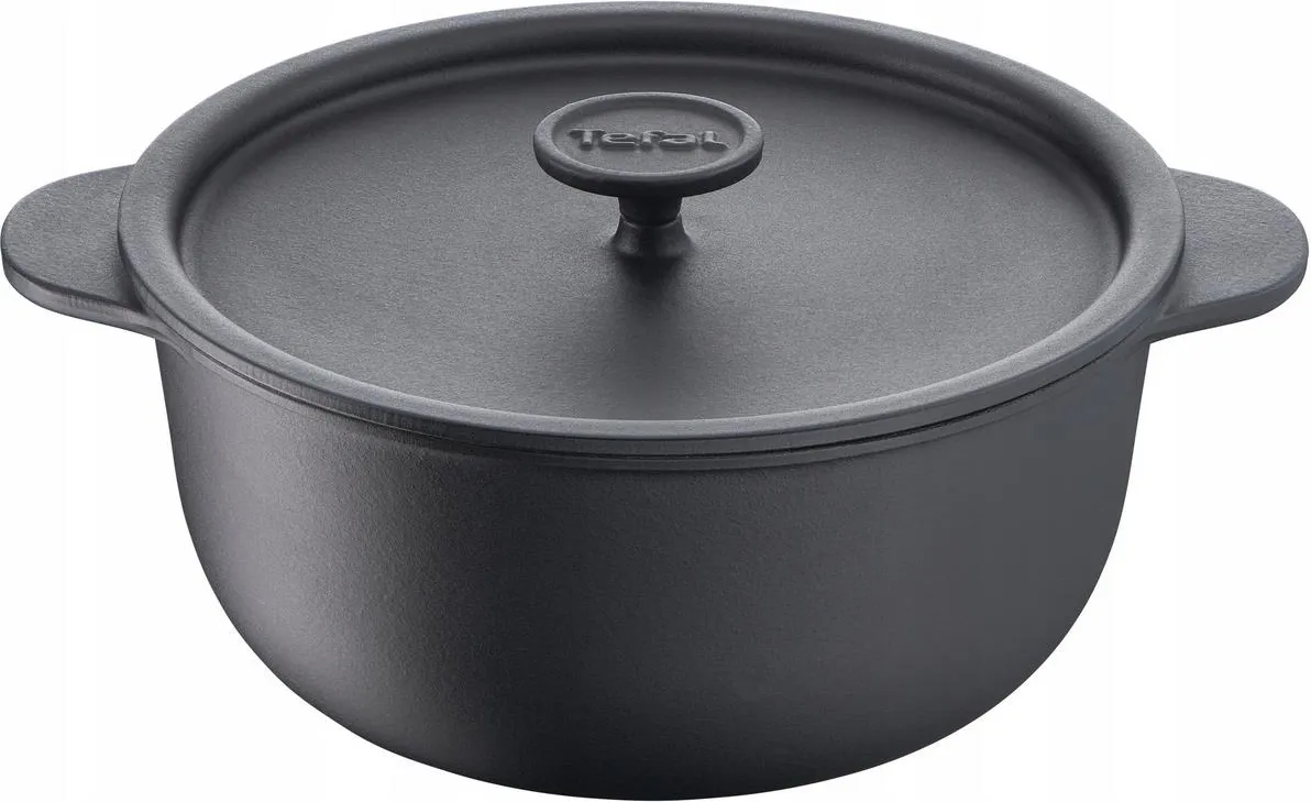 Чугунная кастрюля Tefal Tradition E2254404 с крышкой