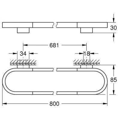 Полотенцедержатель Grohe Selection хром 41058000