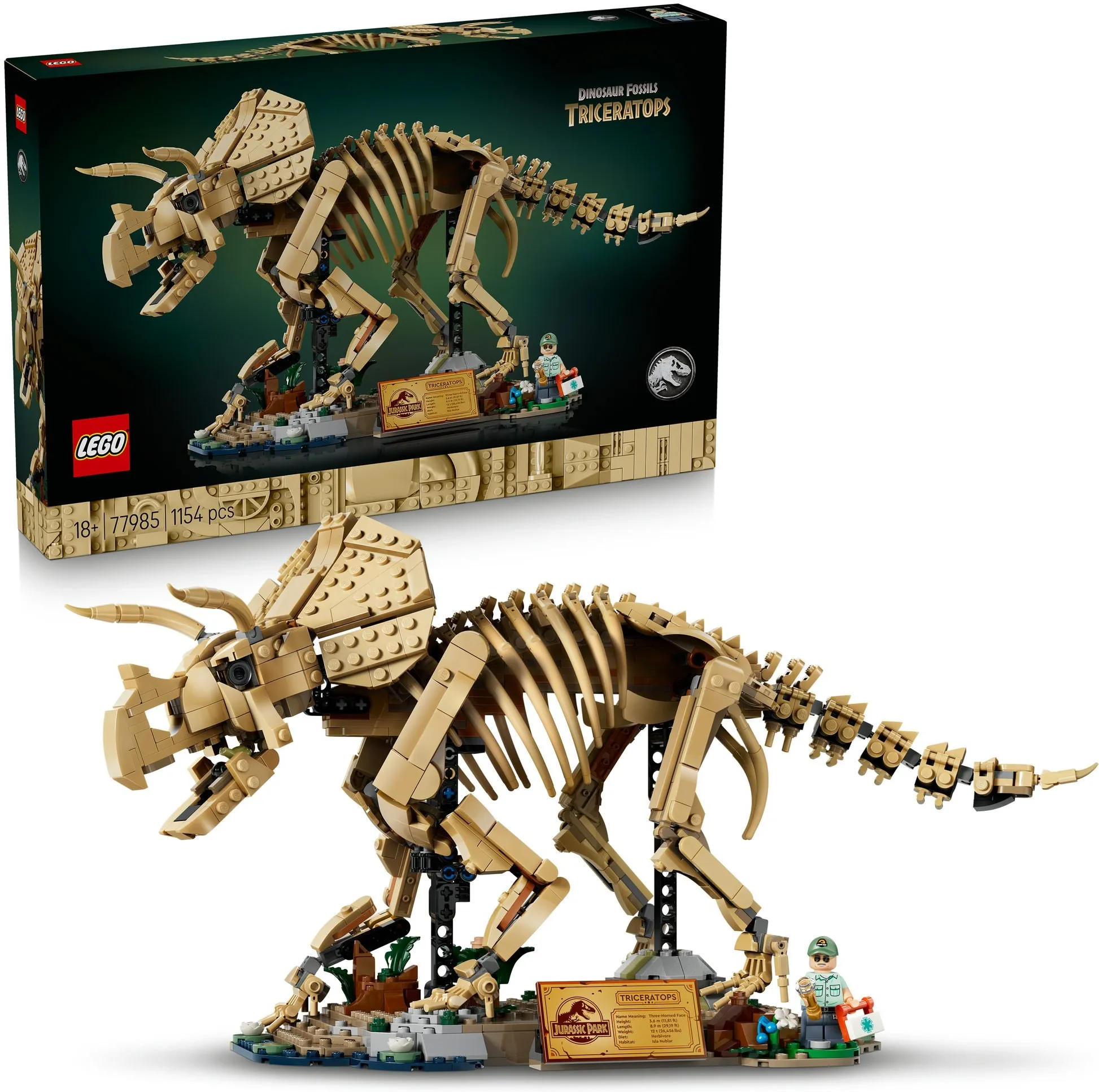 Конструктор LEGO Jurassic World 77985 Скелеты динозавров: трицератопс