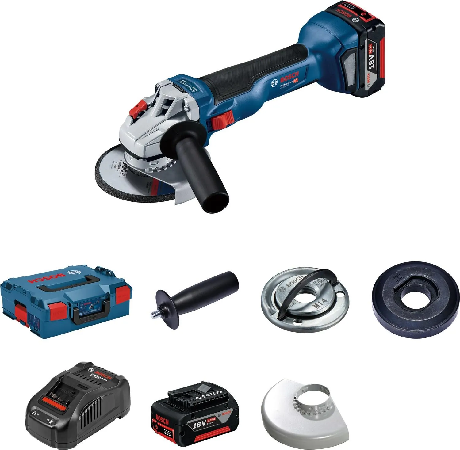 Аккумуляторная угловая шлифовальная машина Bosch GWS 18V-10 Professional 06019J4004