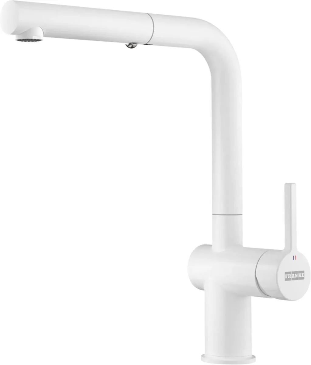 Кухонный кран Franke Active L pull out spray 115.0653.383, белый матовый