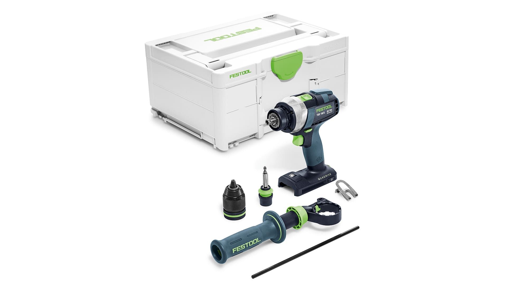 Аккумуляторная ударная дрель-шуруповёрт Festool QUADRIVE TDC 18/4 I-Basic 575601