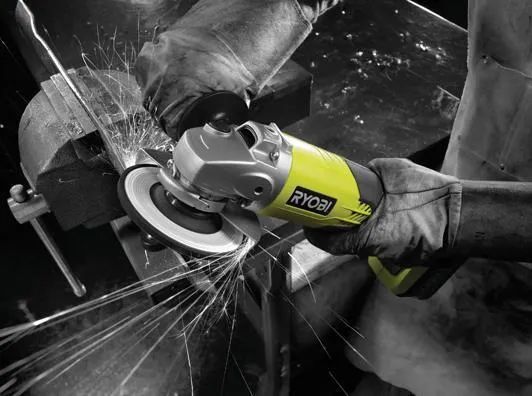 Аккумуляторная Угловая шлифовальная машина Ryobi R18Ag-140s с АКБ и ЗУ, сумка