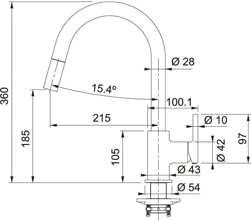 Кухонный кран Franke Lina pull-out 115.0626.082, ореховый